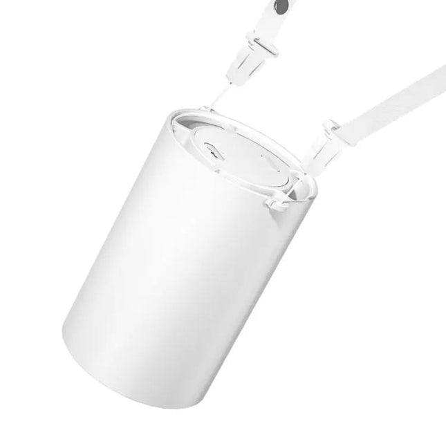 Portable Leafless Hanging Neck Fan White For Hands-Free Cooling