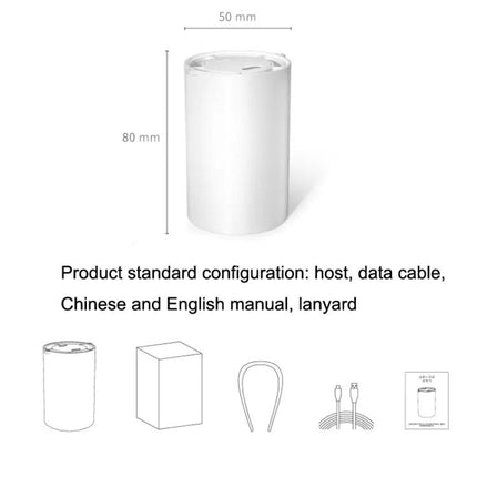 Portable Leafless Hanging Neck Fan White For Hands-Free Cooling