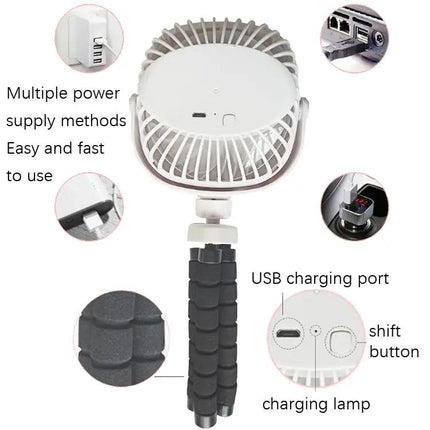 Octopus Tentacle Fan Portable Desktop Handheld USB Powered