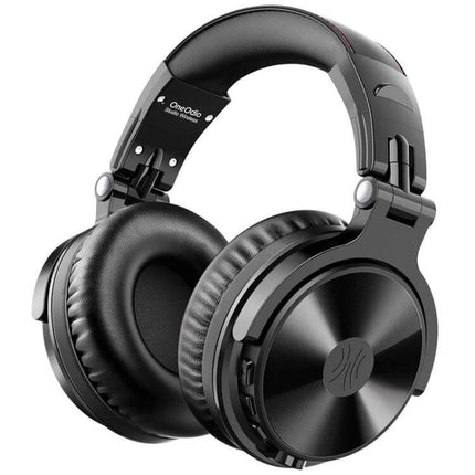 OneOdio Wireless Over Ear Headphones For Daily Commuting foldable black headphones with 50mm drivers and mic, long battery