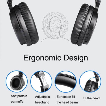 OneOdio Wireless Over Ear Headphones For Daily Commuting foldable ergonomic design with soft earpads and adjustable headband