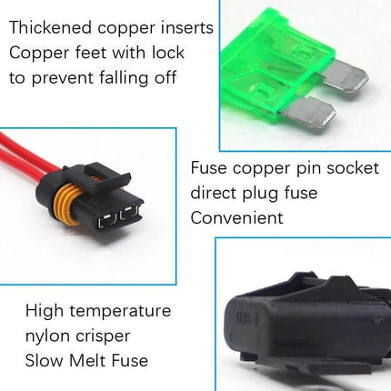 Car Slice Fuse Holder For Fuse Box 10 Pack Everyday Use – waterproof two-hole wiring harness with copper contacts for 24V automotive repairs