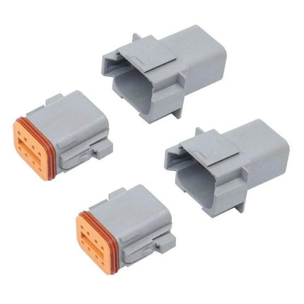Car Waterproof Connector Set With Copper Contacts For Wiring gray nylon 4-pin automotive waterproof electrical connector set for 12V wiring