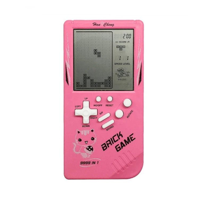 Retro Handheld Game Console for Kids with Large Screen pink 3.5-inch retro brick game portable ABS durable