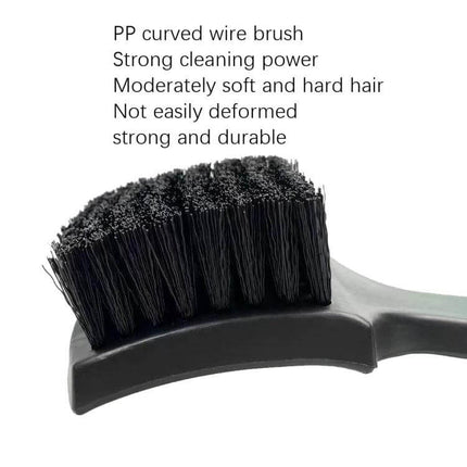 Effective Carpet and Upholstery Cleaning Brush with Curved Design - black PP curved bristles for carpets, upholstery, car interiors and tires, durable and strong