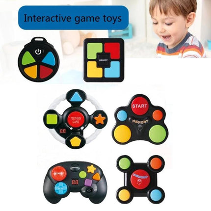 Children's Interactive Memory Training Game with Square Design - colorful plastic flashing memory game for kids with lights, sounds, music