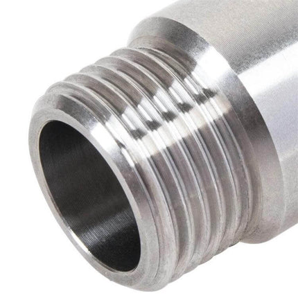 Car Oxygen Sensor Adapter Extended Joint M18x1.5 Pack Of 2 stainless steel threaded O2 sensor adapter close-up showing extended joint and M18x1.5 threads