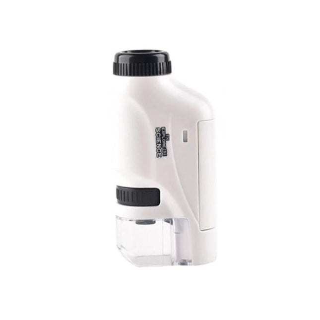 Children's Portable Handheld Microscope for Exploration Toys - compact white handheld microscope for kids nature and bug discovery