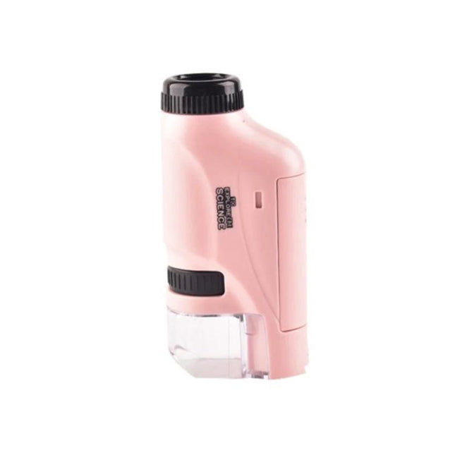 Children's Portable Handheld Microscope for Exploration Toys - compact pink handheld microscope for kids, ideal for nature walks and home science