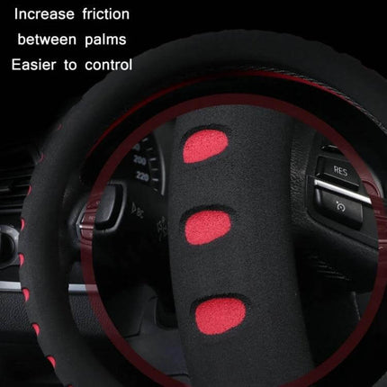 EVA Car Steering Wheel Cover 38cm For Comfortable Grip with breathable red-black EVA soft touch for better handling and increased palm friction