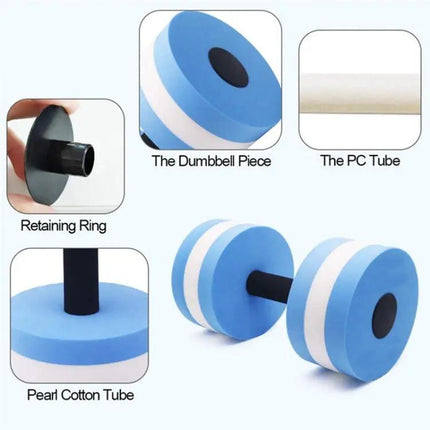 Adjustable EVA Foam Floating Dumbbell Pair 27x15 cm | Syndmart
