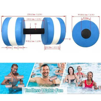 Adjustable EVA Foam Floating Dumbbell Pair 27x15 cm | Syndmart