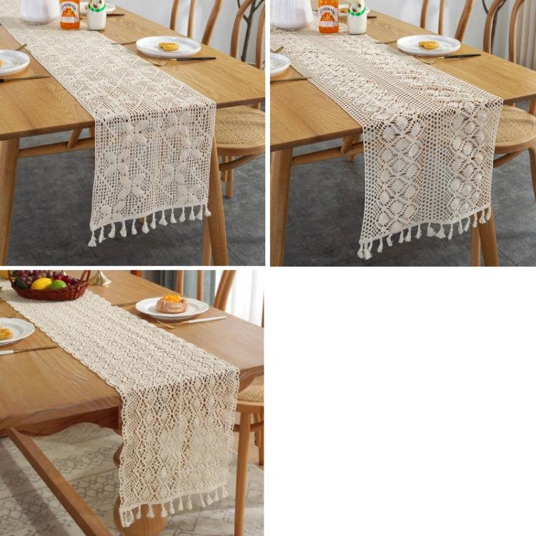 Charming Handcrafted Cotton Crochet Tablecloth with Decorative Stitched Borders