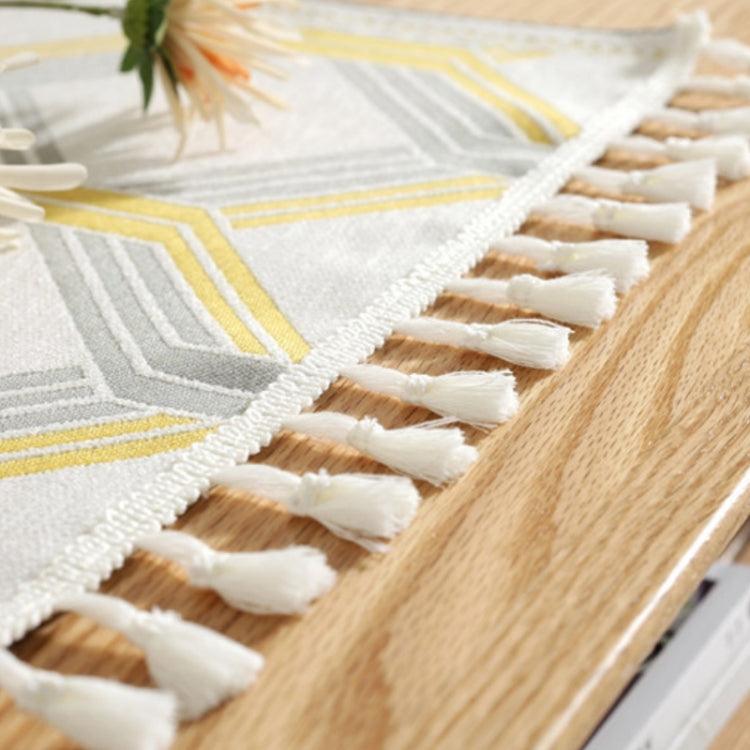 Elegant Chenille Tassel Table Cover for Living Room and Entryway Cabinets