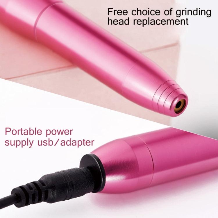 USB Electric Nail Grinder with 11 Attachments - Aluminum Alloy Nail Polish Remover