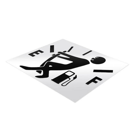 Reflective Hellaflush Vinyl Car Sticker, 12 x 9.5 cm - reflective black decal hides scratches and boosts night visibility