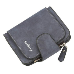 Stylish Nubuck Leather Coin Purse for Women - Compact Zipper Wallet with Buckle Closure