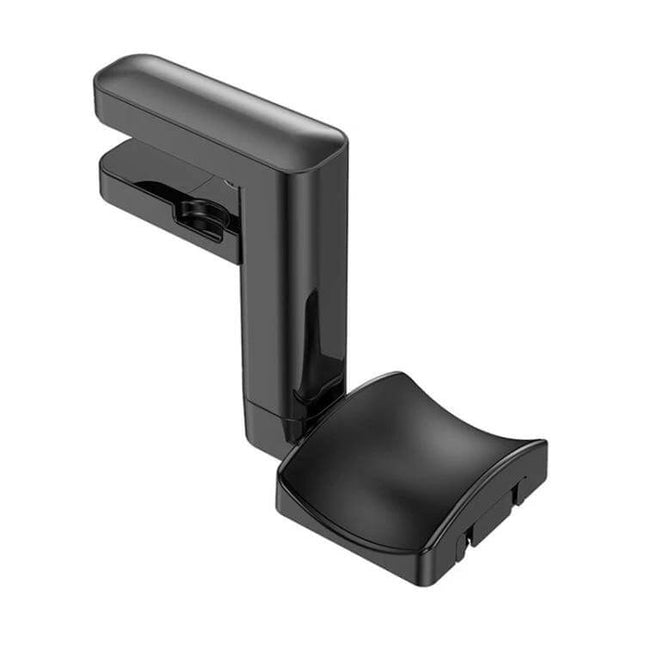 Clip-On Headphone Hanger With Integrated USB Hub For Desk black ABS clip-on hook with Type-C port and rubber padding
