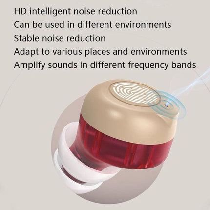 Portable Rechargeable Hearing Aid for Daily Sound Assistance compact ABS Type-C charging with HD intelligent noise reduction