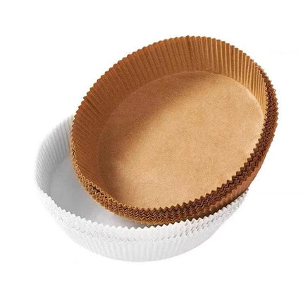 Home Air Fryer Baking Oil Absorbing Paper 16x20 Cm White Boxed 100 PCS - white and brown round absorbent fryer liners for baking and air fryer cleanup