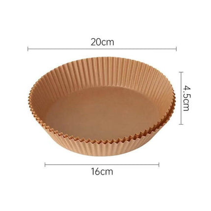 Home Air Fryer Baking Oil Absorbing Paper 16x20 Cm White Boxed 100 PCS - round brown baking liner 16x20cm with 4.5cm sides