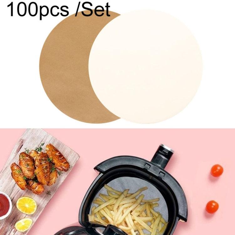 Non-Stick Silicone Air Fryer Baking Sheets - 100 Count of Grease-Resistant Paper (Assorted Colors) Round Without Hole (15cm)