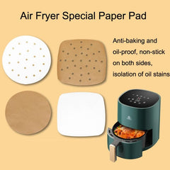 Non-Stick Silicone Air Fryer Baking Sheets - 100 Count of Grease-Resistant Paper (Assorted Colors)