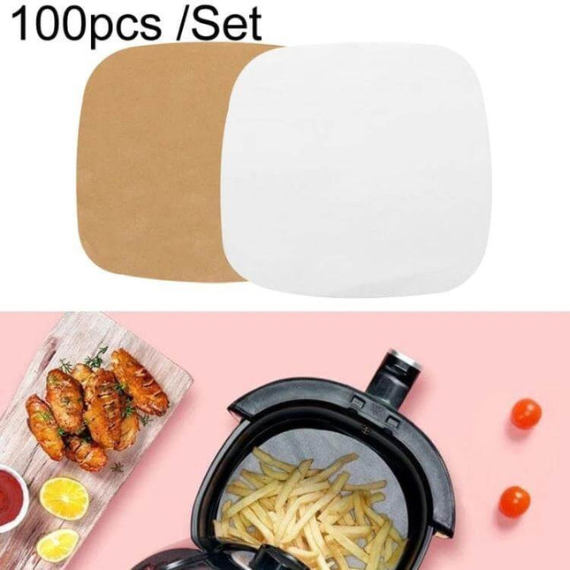 Oil Absorbing Air Fryer Paper 23cm Square For Easy Cleanup silicone-coated 23cm square liners 100pcs pack for air fryer oven microwave