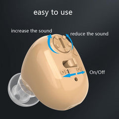 Rechargeable Portable Hearing Aid for Seniors with Intelligent Noise Reduction