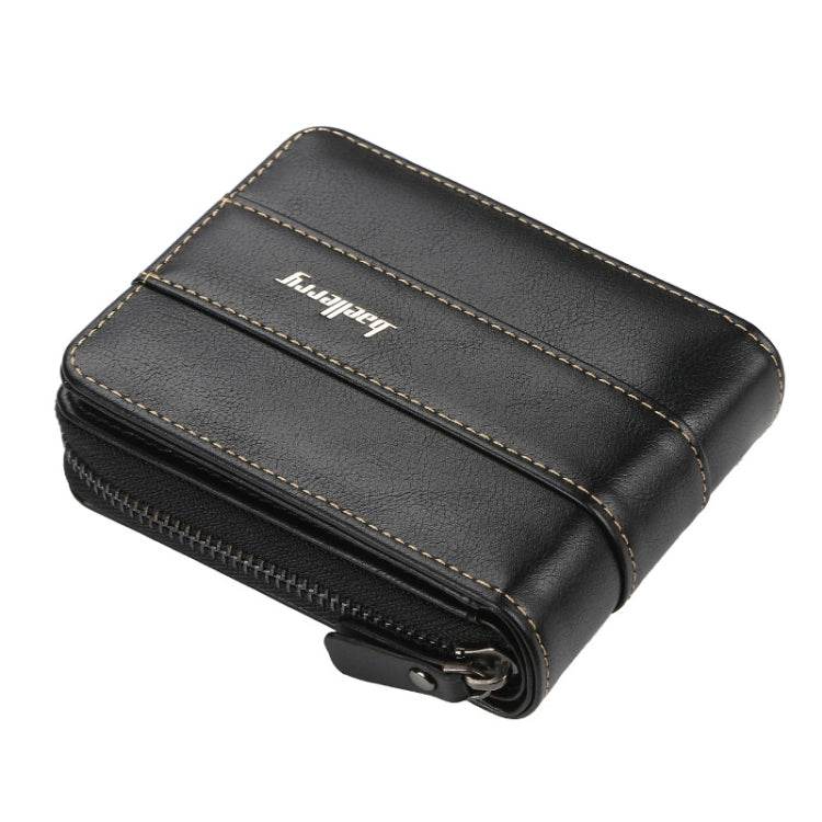 Baellerry Men Short Wallet Buckle Multi-card Coin Purse Elegant