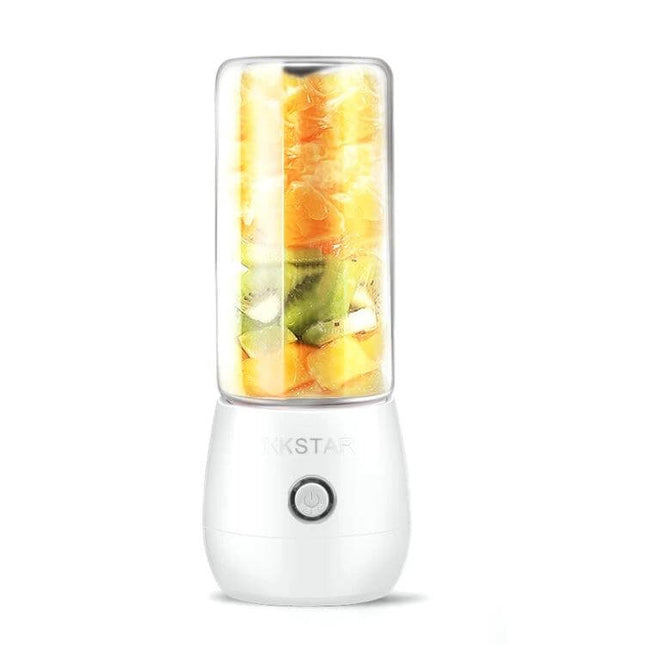 Household Fruit Juicer Cup 400ml Portable for Everyday Juices - white portable blender with fruit-filled 400ml high borosilicate cup