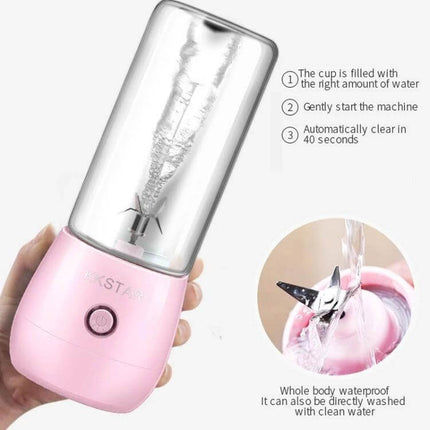 Household Fruit Juicer Cup 400ml Portable for Everyday Juices pink portable blender with 400ml borosilicate cup and 4D cutter head, waterproof body