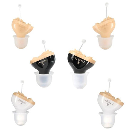 Comfortable Hearing Aid for Elderly Left Ear with Noise Reduction - discreet in-ear left-side device for clear conversation