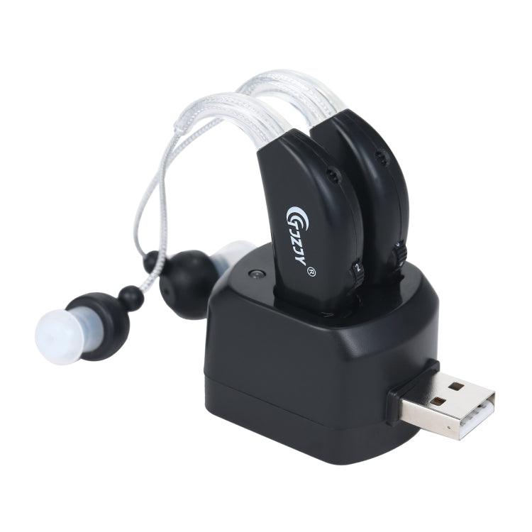 Rechargeable Personal Sound Amplifier Hearing Aids for Seniors with Charging Station, EU Plug