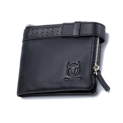 BULL CAPTAIN Men's Brush Leather Anti-Theft Wallet