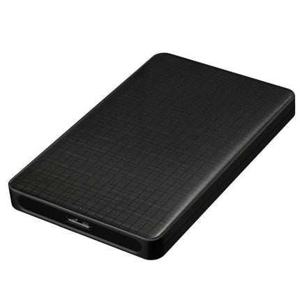 E39 Portable 2.5-Inch Hard Drive Enclosure for USB Storage - black grid-texture portable USB external HDD enclosure