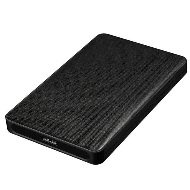 E39 Portable 2.5-Inch Hard Drive Enclosure for USB Storage - black grid-texture portable USB external HDD enclosure