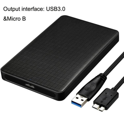E39 Portable 2.5-Inch Hard Drive Enclosure for USB Storage - black textured USB3.0 Micro B portable external HDD case