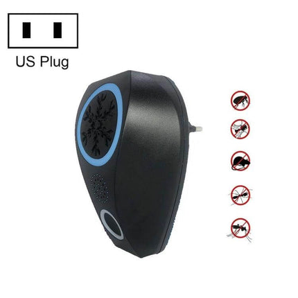 Snowflake Ultrasonic Mosquito and Mouse Repellent US EU UK Plug compact black US plug pest repeller for mosquitoes mice cockroaches