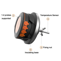 Bluetooth Smart Wireless Kitchen Oven Thermometer with Multi-Function Probes