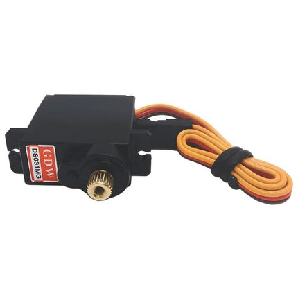 Steering Gear for 450 RC Model Aircraft Swashplate Control - plastic/metal servo with brass spline and wire harness for precise swashplate adjustments
