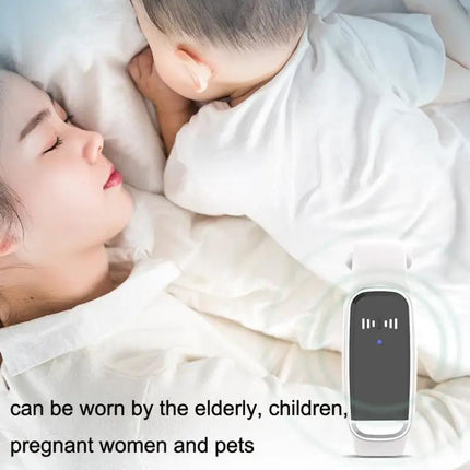 Ultrasonic Mosquito Repellent Bracelet Black For Outdoor Use