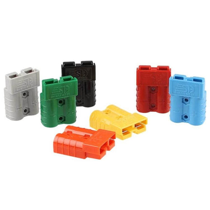 Sheng En Di Lithium Battery Charge And Discharge Connector in assorted colors showing two-pin high-current gender-free AC/DC connectors