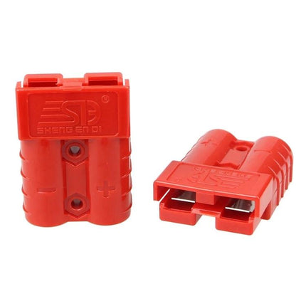 Sheng En Di Lithium Battery Charge And Discharge Connector compact red two-pin high-current 50A AC/DC LiFePO4 connector, gender-free pair