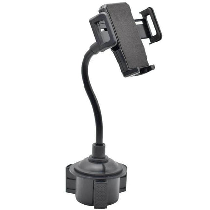 Car Cup Holder Bracket With Universal Phone Mount For In Car Navigation - black adjustable 360° rotating cup holder phone mount