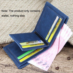 Men's Frosted PU Leather Tri-Fold Wallet - Vintage Style Large Capacity Card Holder