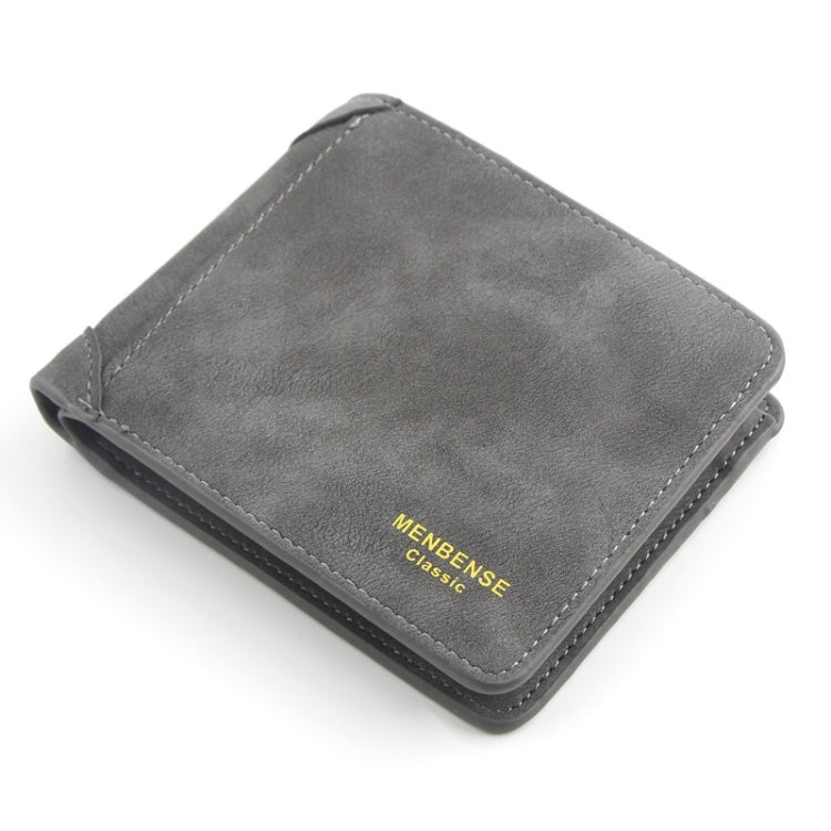 Menbense Matte Short Large Capacity Fashion Casual Adapter Male Wallet, Light Grey, Navy Blue, Black, Dark Gray, Light Brown