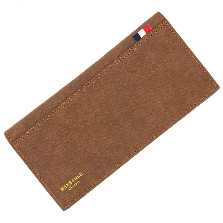 MenBense Matt Male Wallet Long Fashion Large Capacity Male Wallet, Navy Blue, Black, Dark Brown, Light Brown