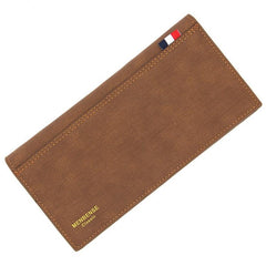 Sleek MenBense Matte Leather Wallet - Spacious and Stylish Unisex Design