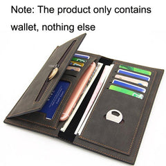 Sleek MenBense Matte Leather Wallet - Spacious and Stylish Unisex Design